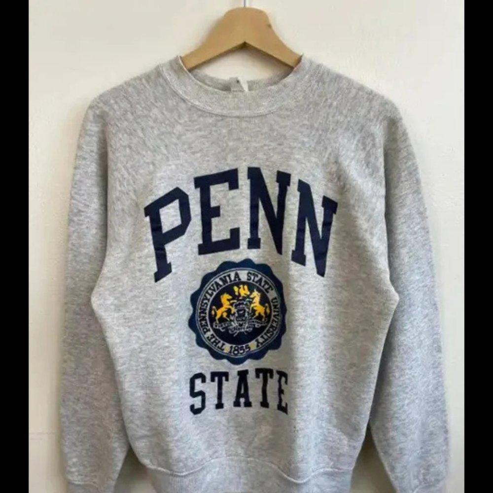 90S University Of Penn State Crewneck Shirt, Football Penn State Tee